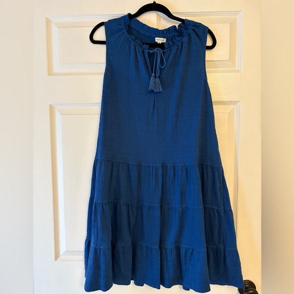 Maxxstudio Blue Sleeveless Boho Tiered Dress – Size XL - Picture 3 of 5